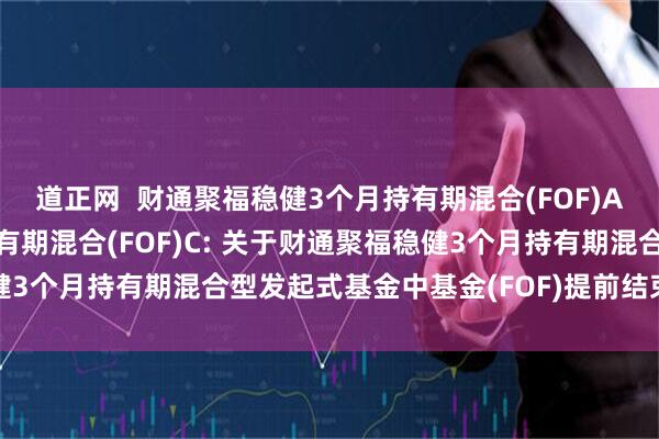 道正网  财通聚福稳健3个月持有期混合(FOF)A,财通聚福稳健3个月持有期混合(FOF)C: 关于财通聚福稳健3个月持有期混合型发起式基金中基金(FOF)提前结束募集的公告