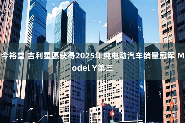 今裕堂 吉利星愿获得2025年纯电动汽车销量冠军 Model Y第三
